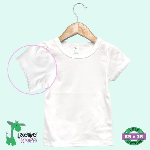 Girls Infants Scallop Trim  Shirt