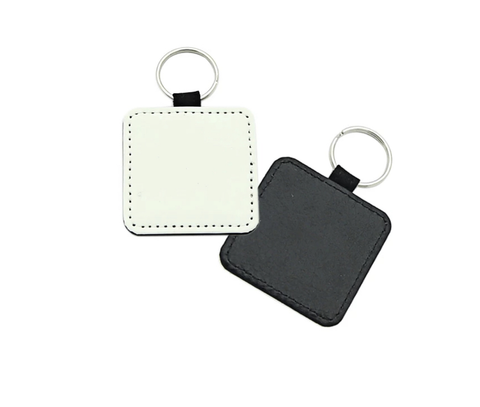 Sublimation leather keychain- Square