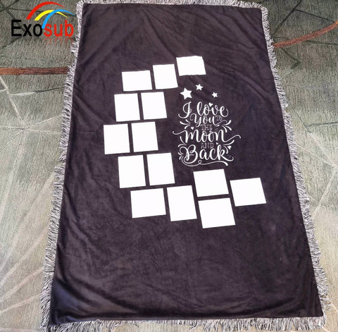 Photo linen Blankets- LOVE you to the Moon