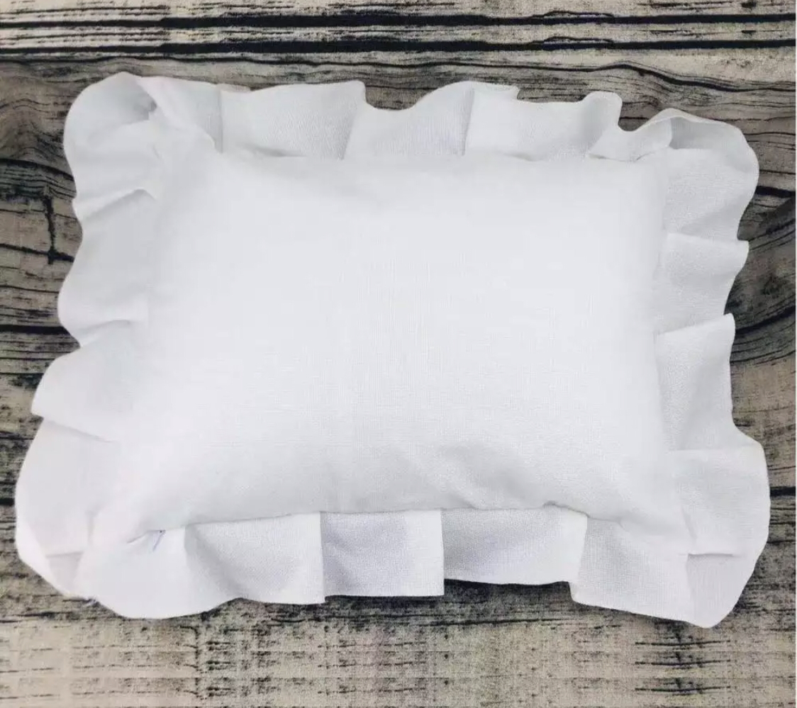 Ruffled pillow cover for sublimation