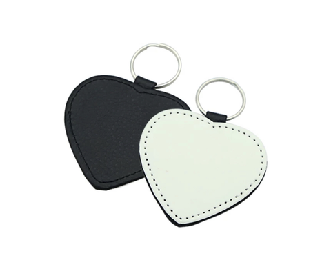 Sublimation leather keychain- Heart