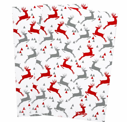 Poly Mailer Christmas Style Red Green Reindeer