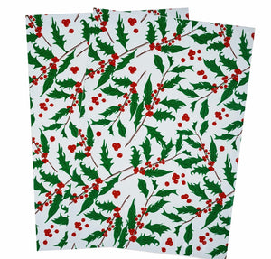 Poly Mailer Christmas Holly red green