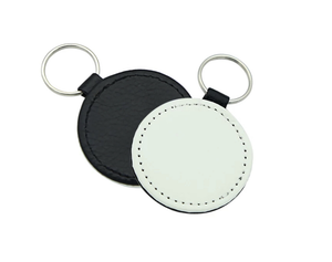Sublimation leather keychain- Round