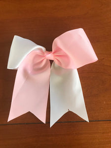 Pink/ White Hair bows