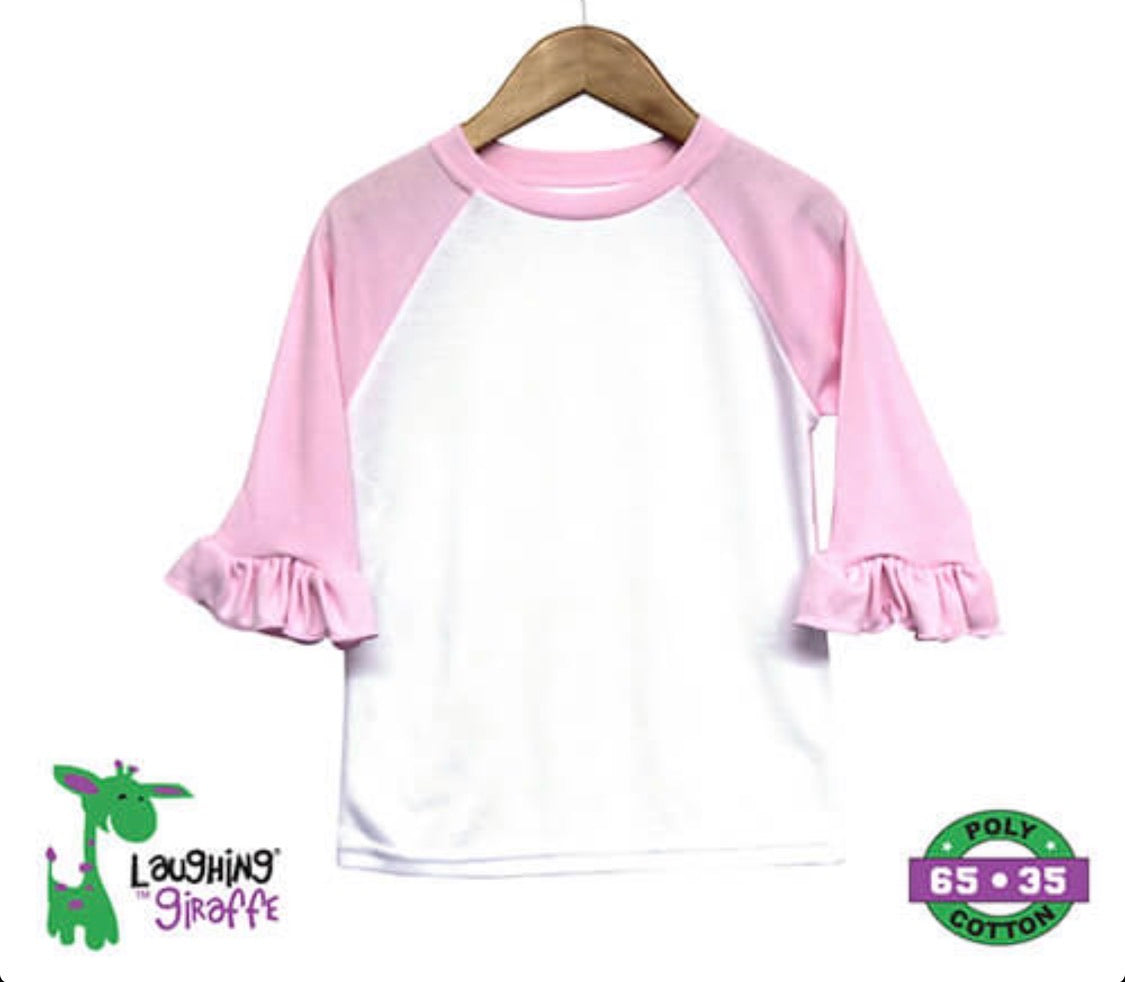 Baby RUFFLED Raglan Light Pink