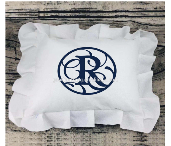 Ruffled pillow cover for sublimation