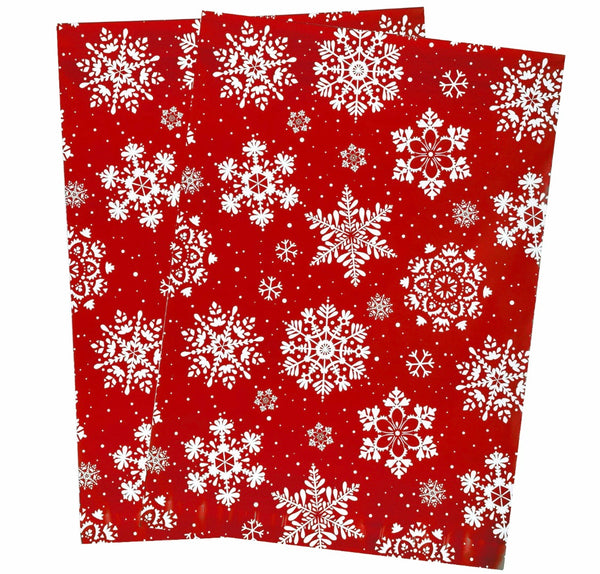 Poly Mailer Christmas Style Red Snowflakes
